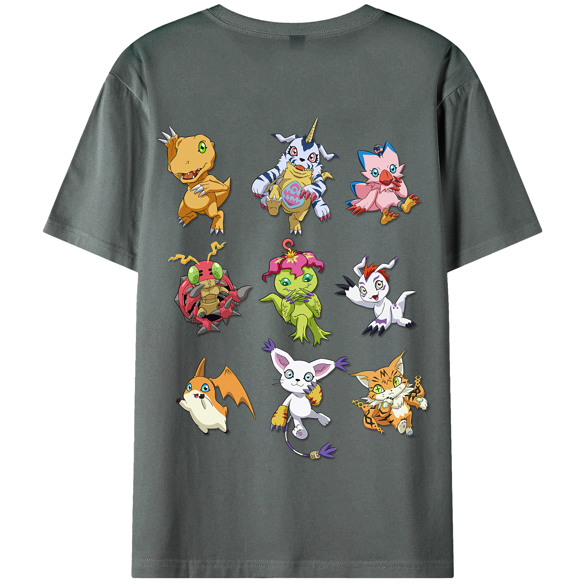 （画像用） Digimon デジタルモンスター/デジモン 綿100％半袖Tシャツ（背面プリント）